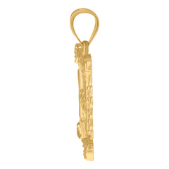 10kt Yellow Gold Mens Thug Life Talking Fashion Charm Pendant