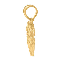 10kt Yellow Gold Unisex Cubic-Zirconia Cross Religious Charm Pendant