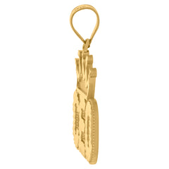 10kt Yellow Gold Mens World Map Globe Maps Charm Pendant