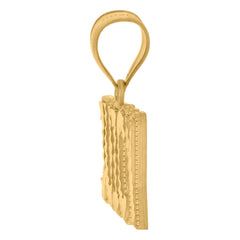 10kt Yellow Gold Mens Zodiac Sign Leo Lion Charm Pendant