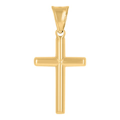 14kt Two-tone Gold Mens Cross Religious Charm Pendant