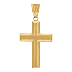 14kt Two-tone Gold Mens Cross Religious Charm Pendant