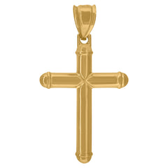 14kt Two-tone Gold Mens Cross Religious Charm Pendant