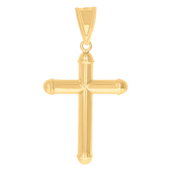 14kt Two-tone Gold Mens Cross Religious Charm Pendant