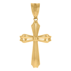 14kt Yellow Gold Unisex Cross Religious Charm Pendant