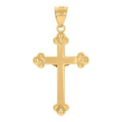 14kt Two-tone Gold Mens Crucifix Cross Religious Charm Pendant