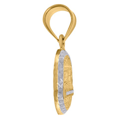 14kt Two-tone Gold Mens Last Supper Religious Charm Pendant