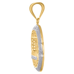 14kt Two-tone Gold Mens Last Supper Religious Charm Pendant