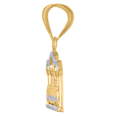 14kt Two-tone Gold Mens Last Supper Religious Charm Pendant