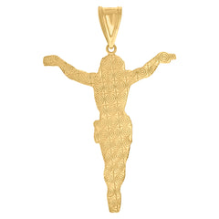 14kt Two-tone Gold Mens Jesus Religious Charm Pendant