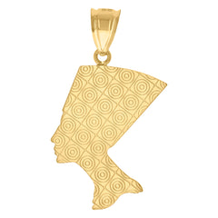 14kt Two-tone Gold Mens Nefertiti Egyptian Charm Pendant