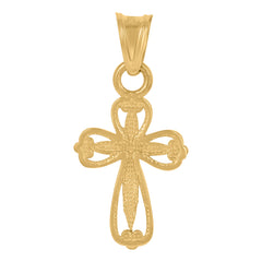 10kt Two-tone Gold Womens Cubic-Zirconia Love Symbol Infinity Charm Pendant