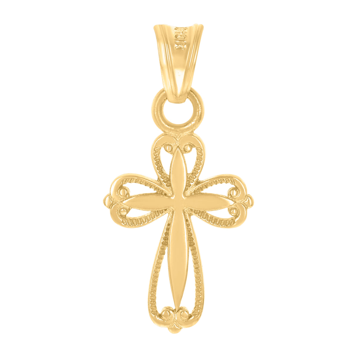 10kt Two-tone Gold Womens Cubic-Zirconia Love Symbol Infinity Charm Pendant