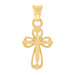 10kt Two-tone Gold Womens Cubic-Zirconia Love Symbol Infinity Charm Pendant