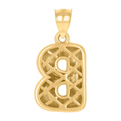 10kt Yellow Gold Mens Women Cubic Zirconia Angel Wings Religious Charm Pendant