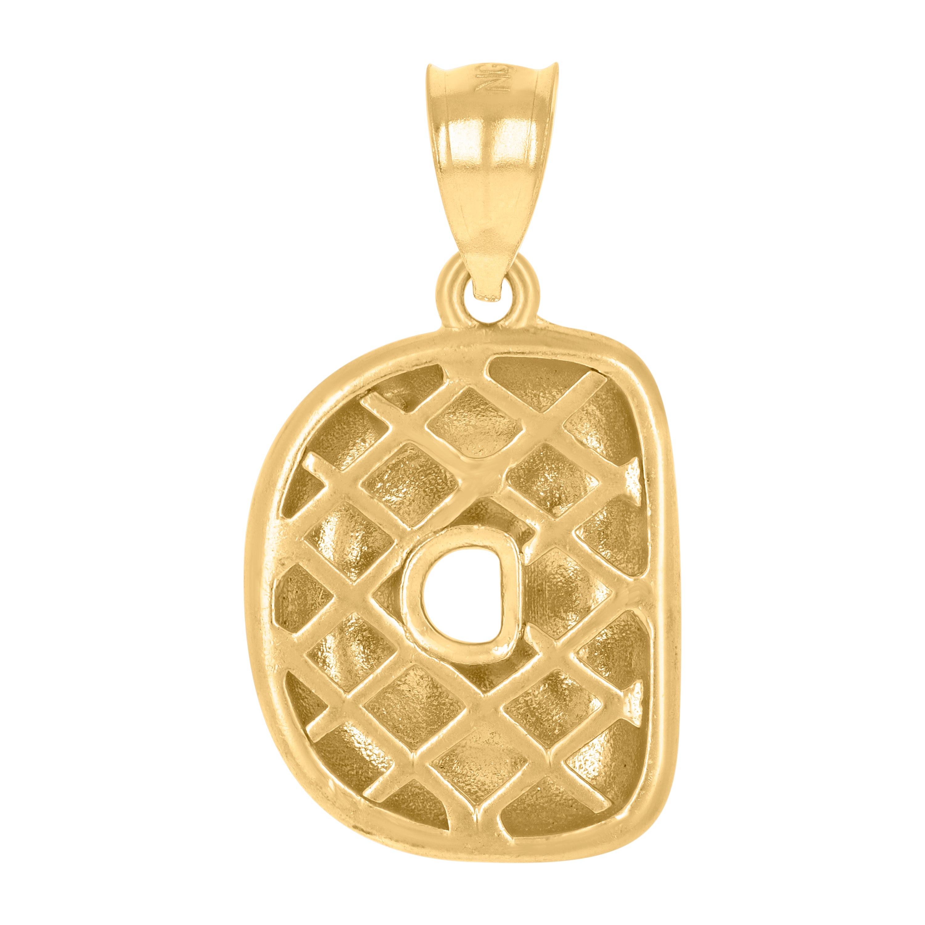 10kt Yellow Gold Mens Women Cubic Zirconia Ankh Cross Religious Charm Pendant