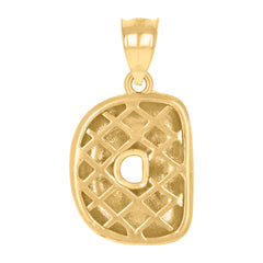 10kt Yellow Gold Mens Women Cubic Zirconia Ankh Cross Religious Charm Pendant