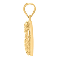 10kt Yellow Gold Mens Women Cubic Zirconia Ankh Cross Religious Charm Pendant