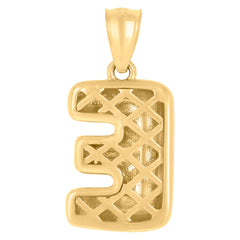 10kt Yellow Gold Mens Women Cubic Zirconia Charm Pendant