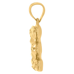 10kt Yellow Gold Mens Women Cubic Zirconia Charm Pendant