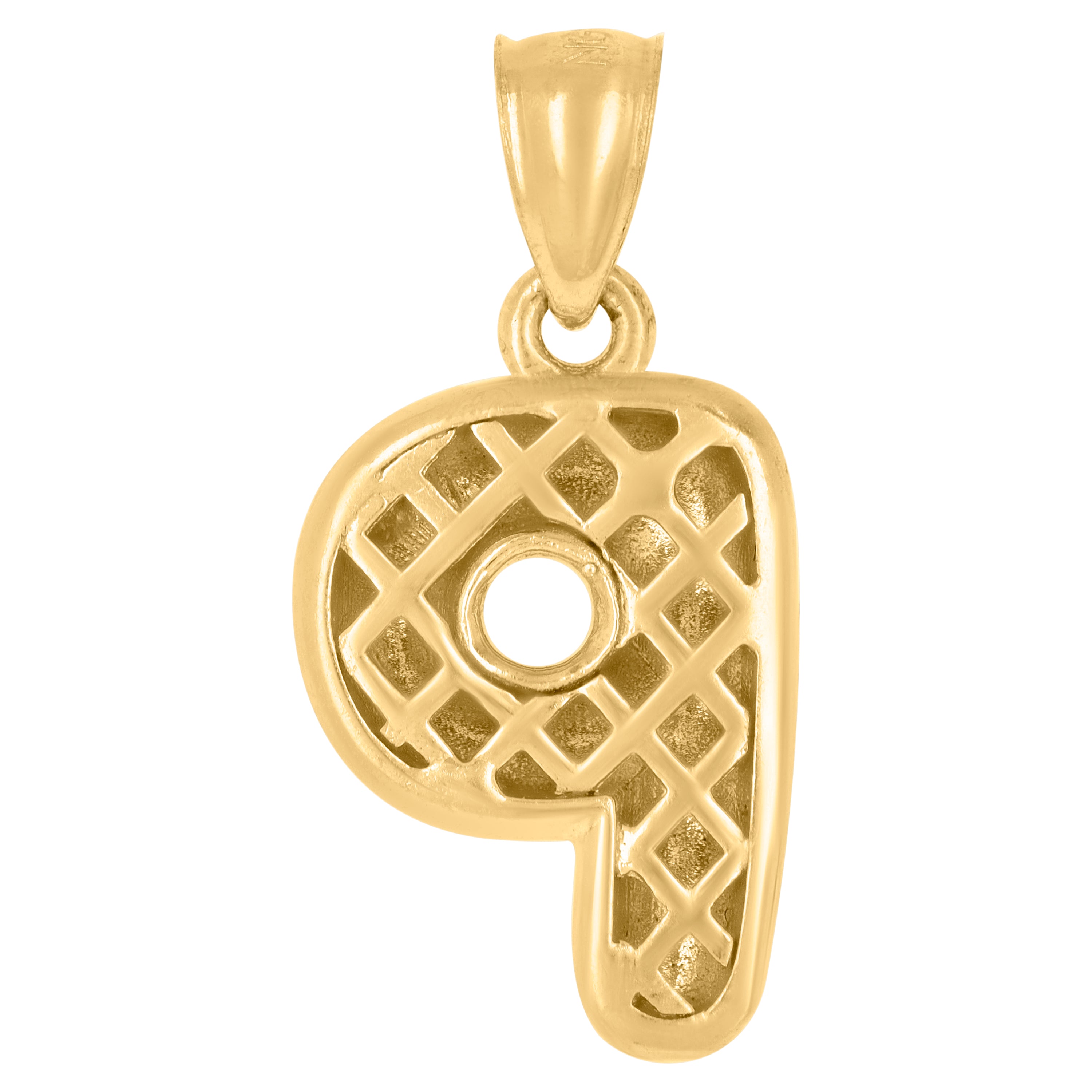 10kt Yellow Gold Mens Women Nugget Textured Ankh Cross Religious Charm Pendant
