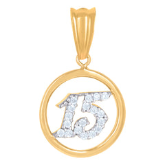 10kt Yellow Gold Unisex Cubic-Zirconia Star Of David Symbol Religious Charm Pendant