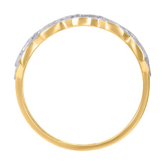 10kt Two-Tone Gold Womens Baguette Cubic-Zirconia Textured Twisted Hoops Huggies Earrings