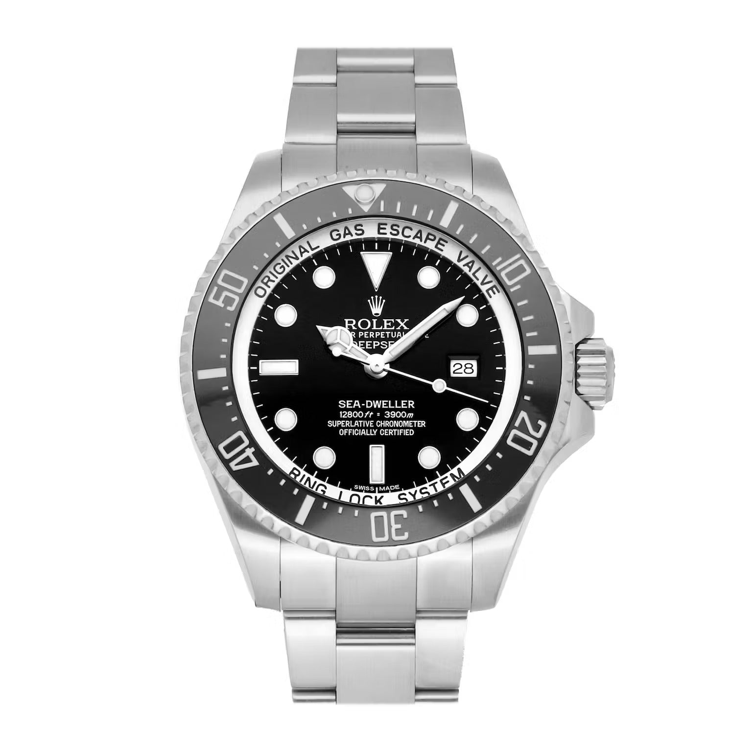 Rolex Deepsea Sea-Dweller Date 44mm Black Bezel & Dial Stainless Steel Oyster Watch 116660