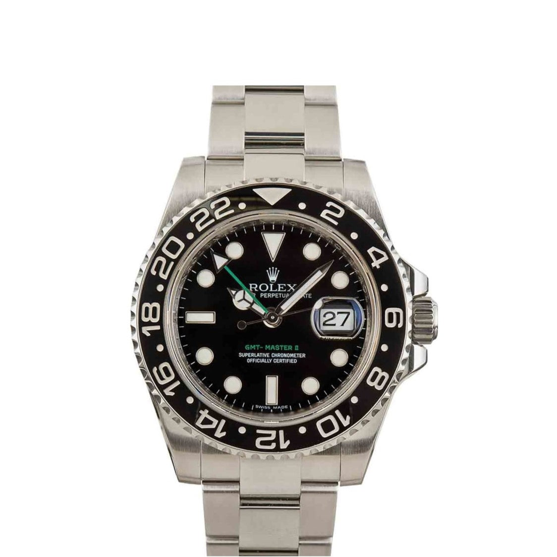 Rolex GMT-Master II 40mm Black Dial & Bezel Oyster Stainless Steel Watch 116710LN