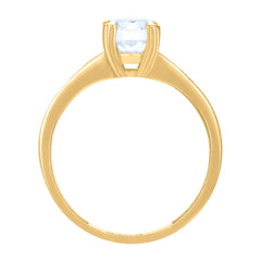 10kt Yellow Gold Womens Cubic-Zirconia Fashion Ring
