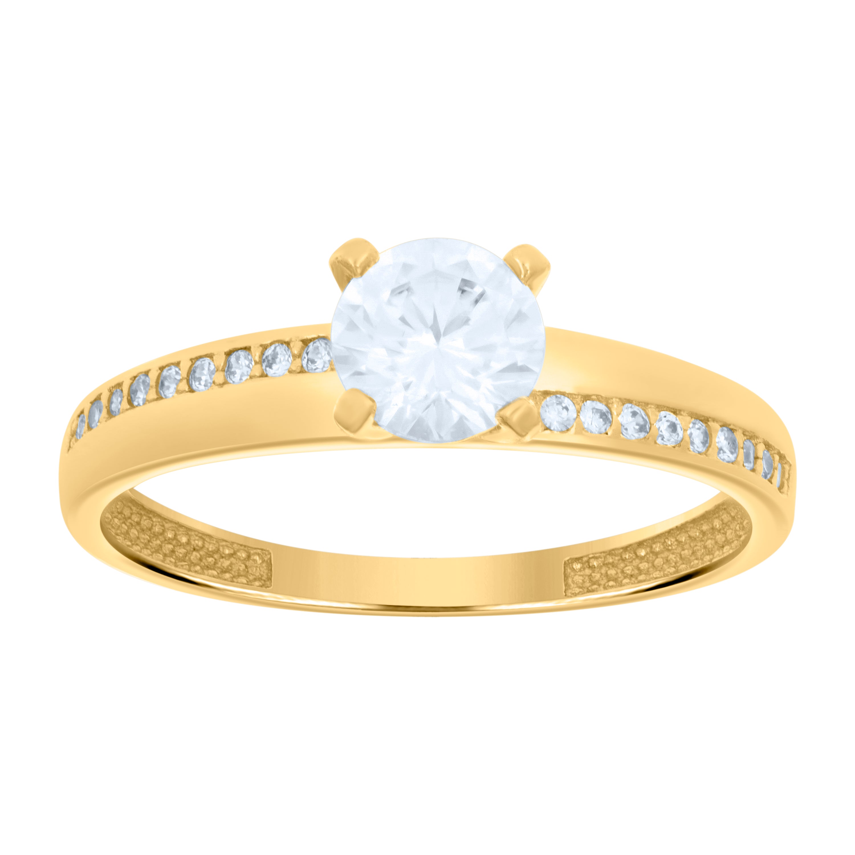 14kt Yellow Gold Womens Cubic-Zirconia Duo Bridal Ring Set
