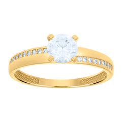 14kt Yellow Gold Womens Cubic-Zirconia Duo Bridal Ring Set