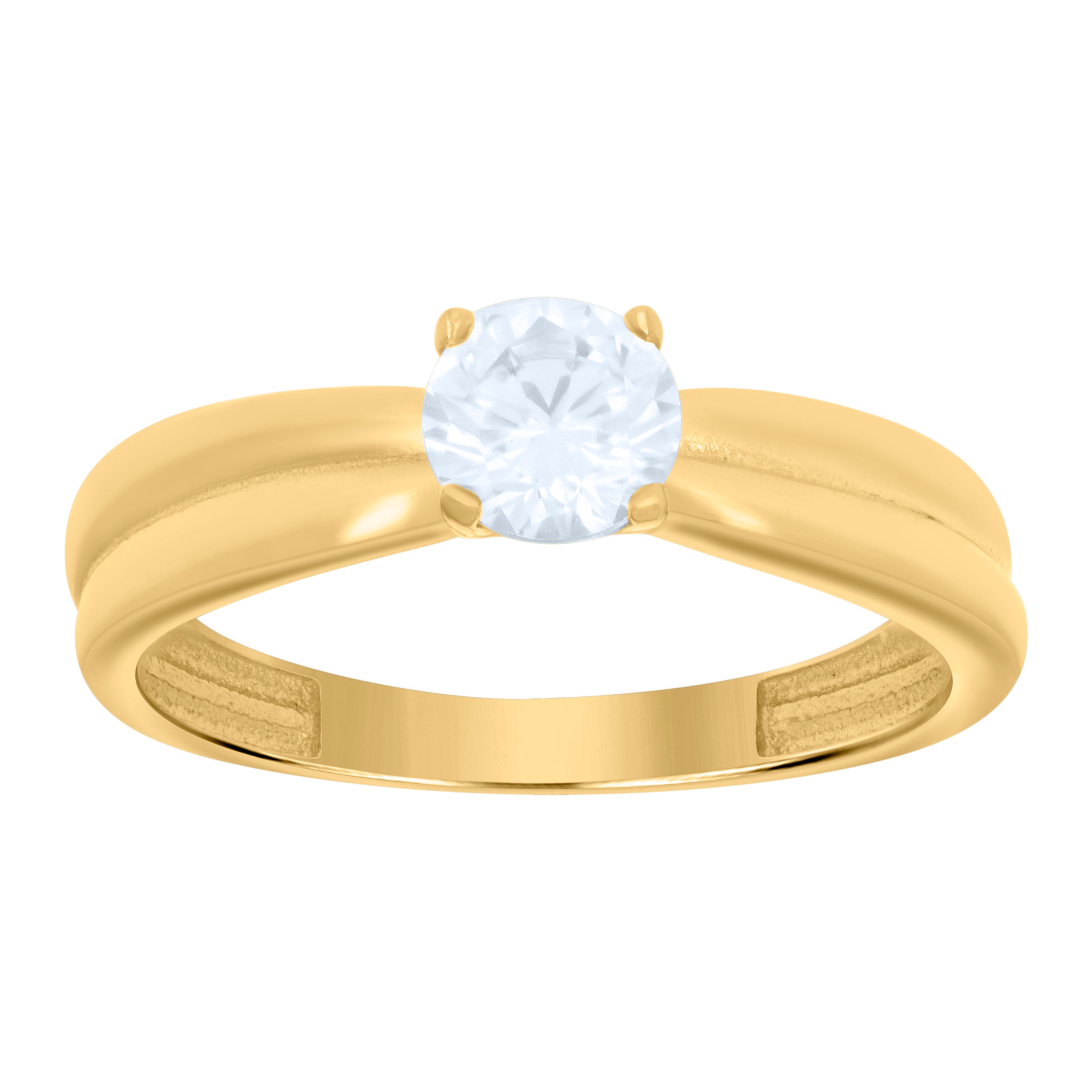14kt Yellow Gold Womens Cubic-Zirconia Duo Bridal Ring Set