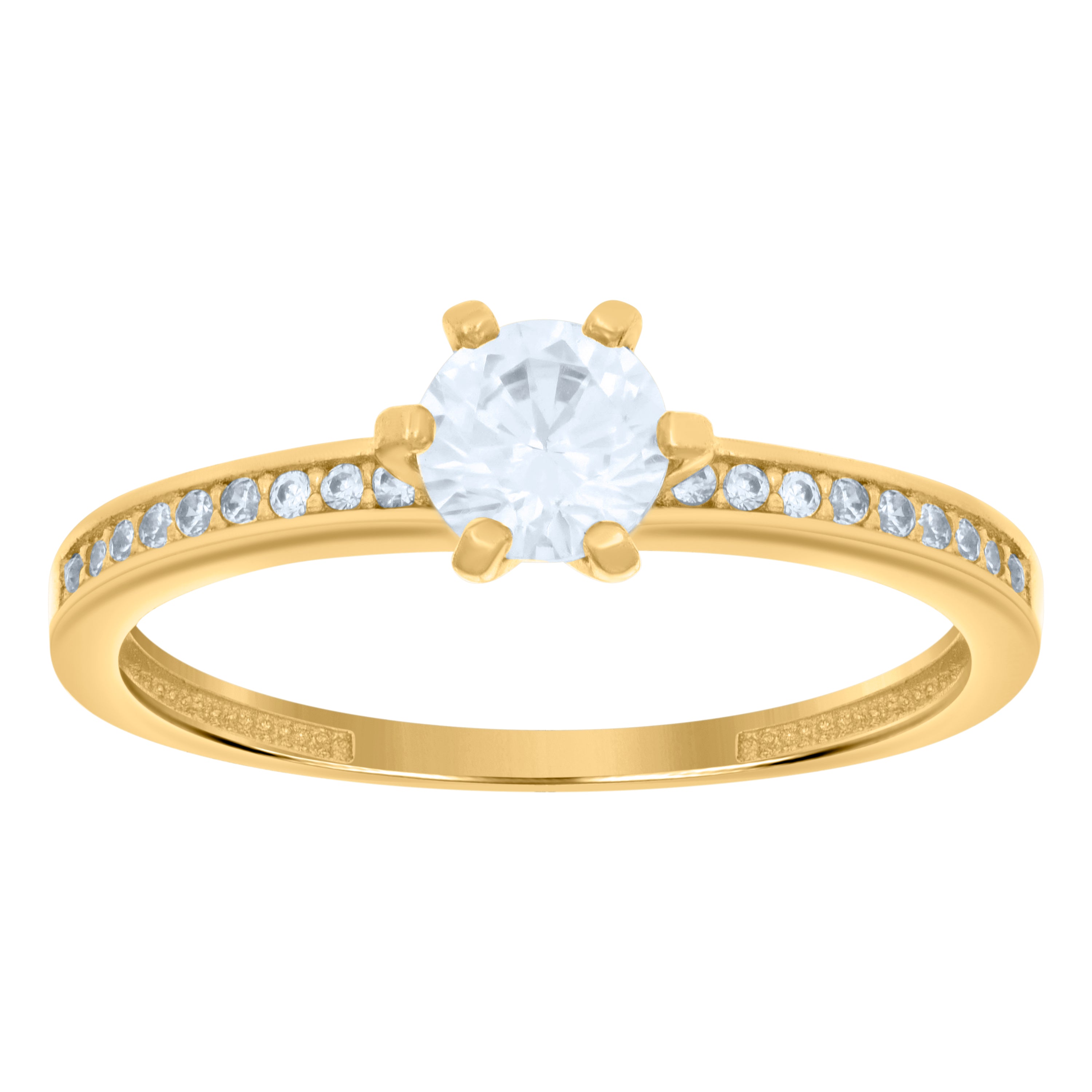 14kt Yellow Gold Womens Cubic-Zirconia Duo Bridal Ring Set
