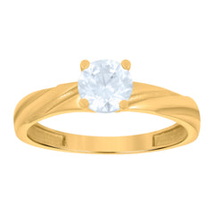 14kt Two-tone Gold His & Hers Cubic-Zirconia Trio Ring Set Ring