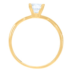 10kt Yellow Gold Womens Cubic-Zirconia Fashion Ring