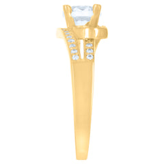 10kt Yellow Gold Womens Cubic-Zirconia Fashion Ring