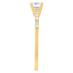 10kt Yellow Gold Womens Cubic-Zirconia Fashion Ring