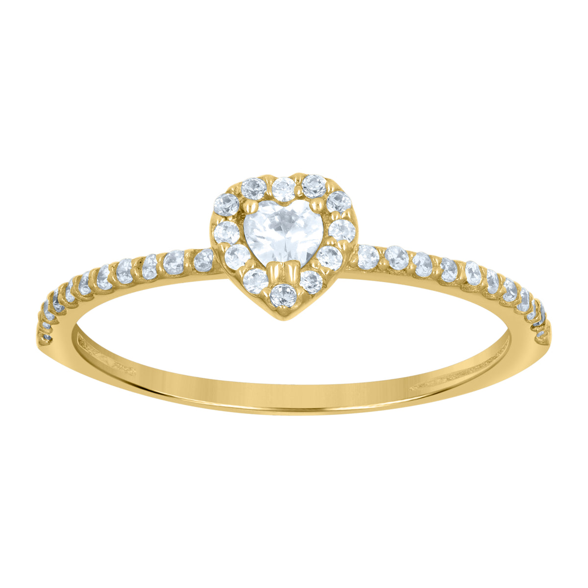 10kt Yellow Gold Womens Heart Charm Pendant