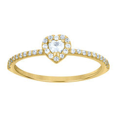 10kt Yellow Gold Womens Heart Charm Pendant