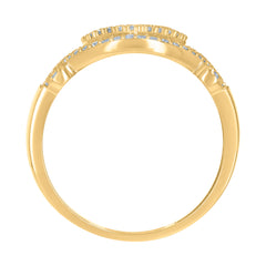 14kt Yellow Gold Womens Cubic-Zirconia 15 Anos Quinceanera Heart Ring