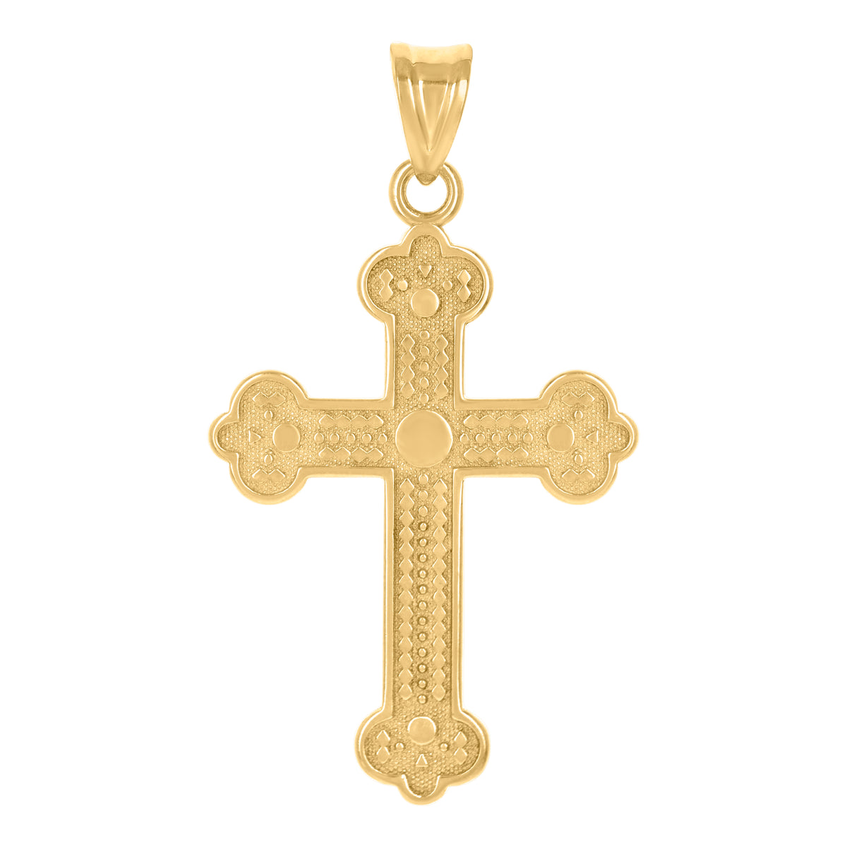 10kt Yellow Gold Unisex Textured Initial Letter P Charm Pendant