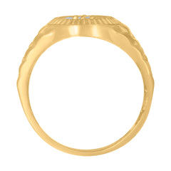 10kt Two-tone Gold Womens Cubic-Zirconia Bridal Engagement Ring