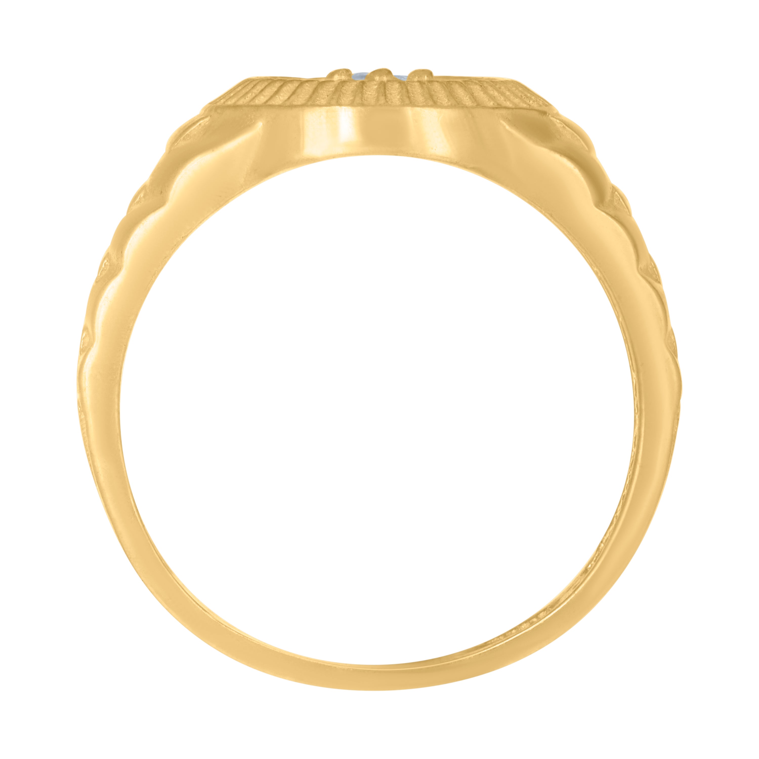 10kt Two-tone Gold Womens Cubic-Zirconia Bridal Engagement Ring