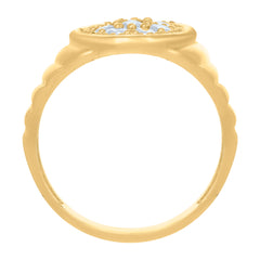 10kt Two-tone Gold Womens Cubic-Zirconia Bridal Engagement Ring