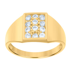 10kt Two-tone Gold Womens Cubic-Zirconia Anos 15 Quinceanera Charm Pendant