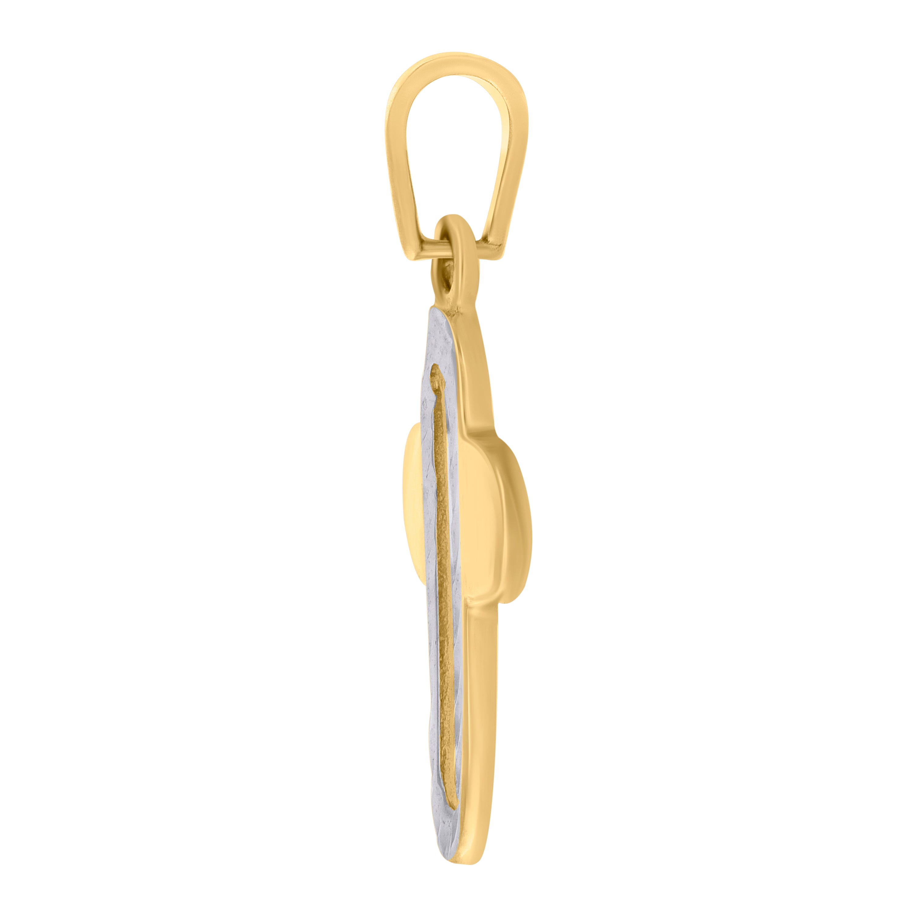 10kt Two-tone Gold Mens Medusa Egyptian Fashion Charm Pendant