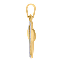 10kt Two-tone Gold Mens Medusa Egyptian Fashion Charm Pendant