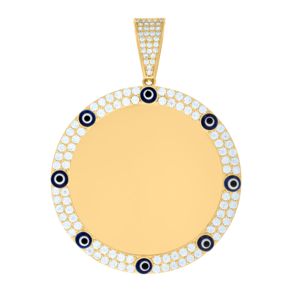10kt Yellow Gold Unisex Cubic Zirconia Diamond-Cut Cross Religious Charm Pendant