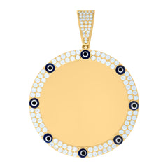 10kt Yellow Gold Unisex Cubic Zirconia Diamond-Cut Cross Religious Charm Pendant